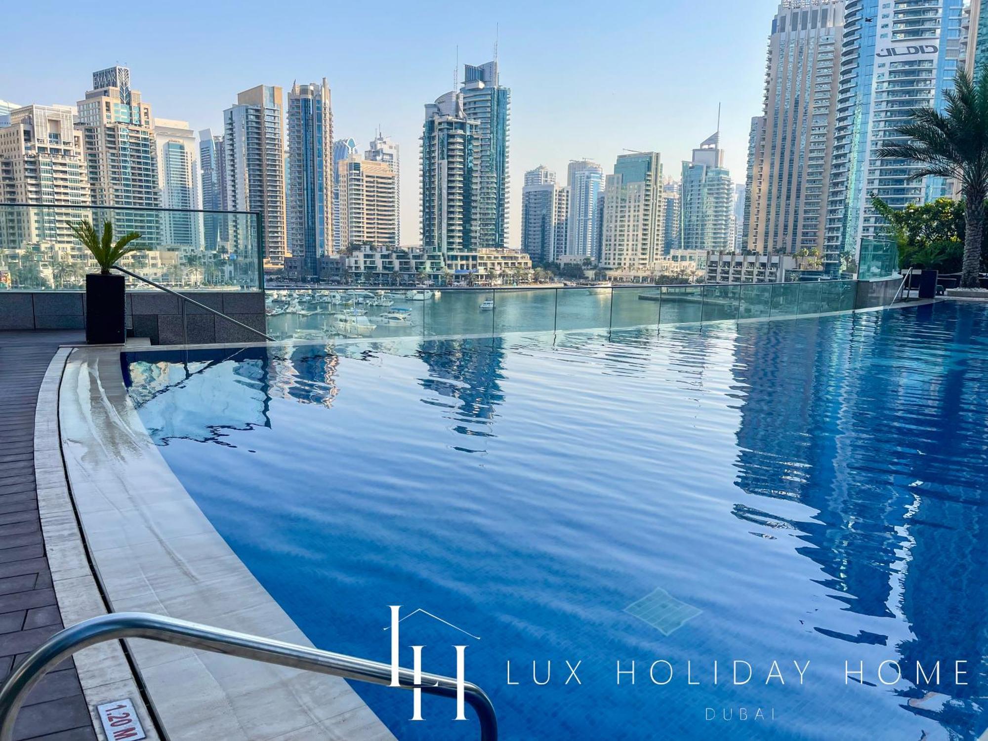Lux - Lavish Suite With Full Palm Jumeirah View 1 دبي المظهر الخارجي الصورة